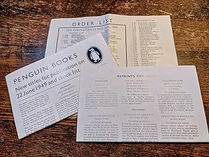 Penguin's Progress: Penguin Books Ephemera (New Titles List and Order List for June 1949 in origi...