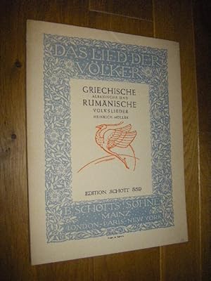 Bild des Verkufers fr Griechische, Albanische und Rumnische Volkslieder zum Verkauf von Versandantiquariat Rainer Kocherscheidt