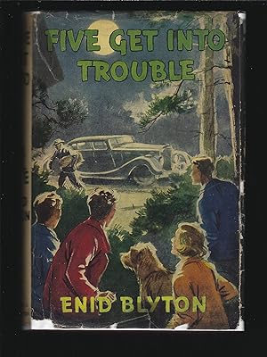 Seller image for FIVE GET INTO TROUBLE [8th in the Famous Five Series] Illustrated by Eileen Soper for sale by Chaucer Bookshop ABA ILAB