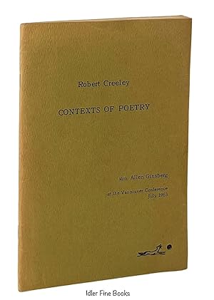 Bild des Verkufers fr Contexts of Poetry Vol V, No 1. zum Verkauf von Idler Fine Books