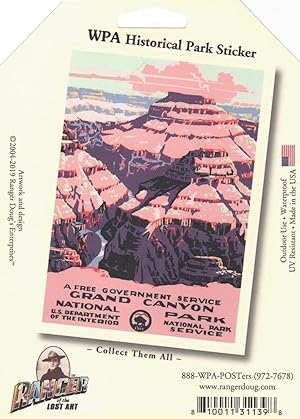 Seller image for Grand Canyon WPA Sticker for sale by Ken Sanders Rare Books, ABAA