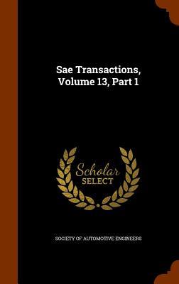 Bild des Verkufers fr Sae Transactions, Volume 13, Part 1 zum Verkauf von moluna