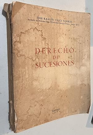 Image du vendeur pour Derecho de Sucesiones (1974) mis en vente par Once Upon A Time