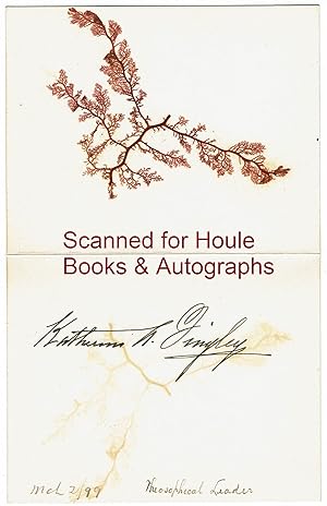 Autograph Signed ("Katherine A. Tingley")
