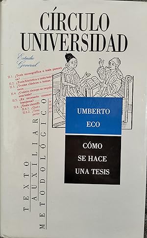 Imagen del vendedor de Cmo se hace una tesis. Tcnicas y procedimientos de estudio, investigacin y escritura. a la venta por LIBRERIA SUR