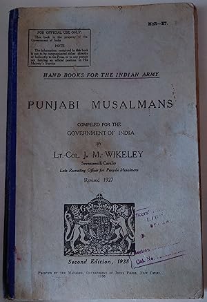 Seller image for Punjabi Musalmans ( Compiled for the Govt of India ). Handbooks for the Indian Army for sale by WHITE EAGLE BOOKS, PBFA,IOBA,West London