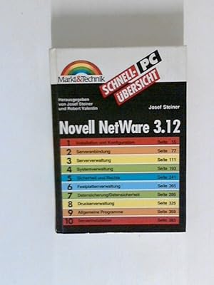 Bild des Verkufers fr Schnellbersicht PC Novell Netware 3.12 zum Verkauf von ANTIQUARIAT FRDEBUCH Inh.Michael Simon