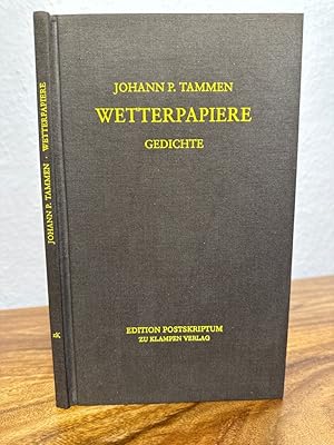 Seller image for Wetterpapiere. Gedichte. for sale by Antiquariat an der Nikolaikirche