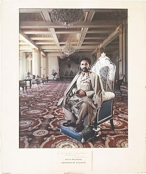 Seller image for Original Photographic Portrait of Emperor Haile Selassie, Inscribed to Bob MacNeal for sale by Lorne Bair Rare Books, ABAA