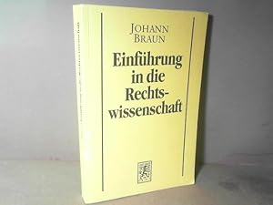 Bild des Verkufers fr Einfhrung in die Rechtswissenschaft. zum Verkauf von Antiquariat Deinbacher