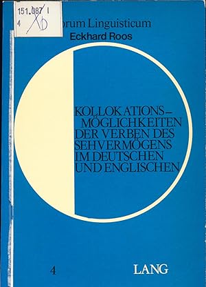 Seller image for Kollokationsmglichkeiten der Verben des Sehvermgens im Deutschen und Englischen for sale by avelibro OHG