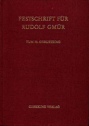 Imagen del vendedor de Festschrift fr Rudolf Gmr zum 70. Geburtstag 28. Juli 1983 a la venta por avelibro OHG