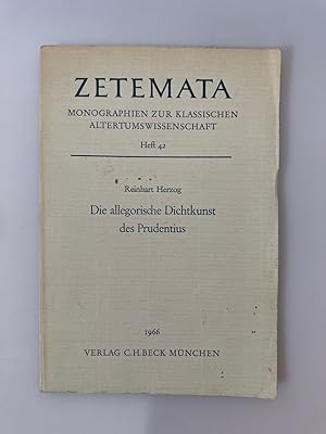 Seller image for Die allegorische Dichtkunst des Prudentius (=Zetemata, 42). for sale by Wissenschaftl. Antiquariat Th. Haker e.K