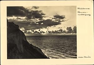 Ansichtskarte / Postkarte Insel Hiddensee in der Ostsee, Sonnenuntergang, Max Baur