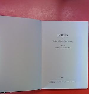 Image du vendeur pour Insight II. - Analyses of Modern British Literature. Dritte verbesserte Auflage mis en vente par biblion2