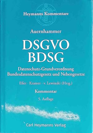 Immagine del venditore per DSGVO BDSG: Datenschutz-Grundverordnung, Bundesdatenschutzgesetz und Nebengesetze venduto da books4less (Versandantiquariat Petra Gros GmbH & Co. KG)