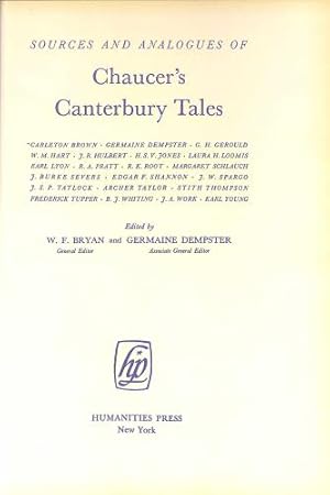 Bild des Verkufers fr Sources and analogues of Chaucer's Canterbury tales [by] Carleton Brown [and others] Edited by W.F. Bryan and Germaine Dempster. zum Verkauf von WeBuyBooks