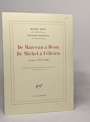 Bild des Verkufers fr De Marceau  Don - De Michel  Flicien: Lettres 1955-2005 zum Verkauf von crealivres