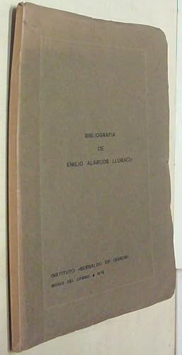 Imagen del vendedor de Bibliografa de Emilio Alarcos Llorach. Tirada de 300 ejemplares no venales a la venta por Librera La Candela