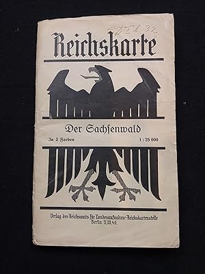 Reichskarte- Der Sachsenwald. In 3 Farben. Maßstab 1 : 25 000