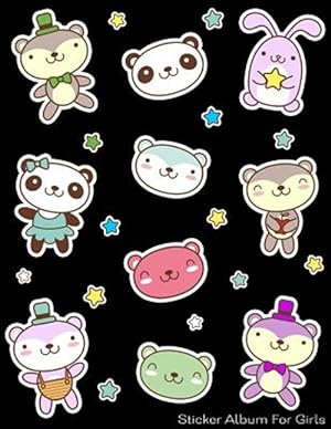 Seller image for Sticker Album for Girls: 100 Plus Pages for Permanent Sticker Collection, Activity Book for Girls, Black - 8.5 by 11 for sale by GreatBookPrices
