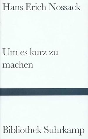 Bild des Verkufers fr Um es kurz zu machen zum Verkauf von Versandantiquariat Felix Mcke