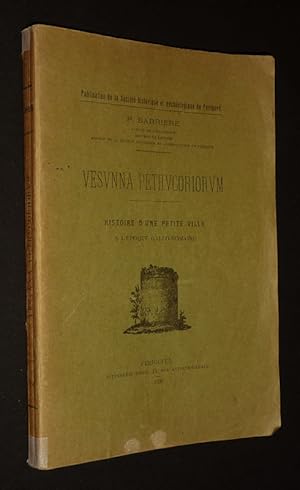 Bild des Verkufers fr Vesunna Petrucoriorum : Histoire d'une petite ville  l'poque gallo-romaine zum Verkauf von Abraxas-libris