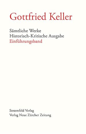 Immagine del venditore per Smtliche Werke. Historisch-Kritische Ausgabe: Einfhrungsband venduto da Versandantiquariat Felix Mcke