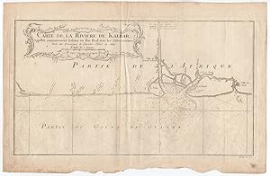 Antique Map-AFRICA-GUINEA-CALABAR RIVER-NIGERIA-SLAVE PORT-Bellin-Prevost-1750