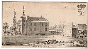 Antique Print-CASTLE-LOENBEKE-VILVOORDE-BELGIUM-CASTELLUM-Croes-le Roy-c. 1700