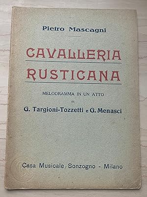 Imagen del vendedor de Cavalleria Rusticana. Melodramma in un Atto a la venta por Studio bibliografico De Carlo