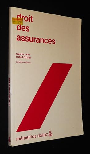 Seller image for Droit des assurances for sale by Abraxas-libris