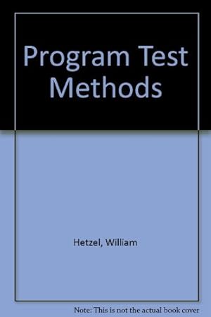 Imagen del vendedor de Program Test Methods a la venta por Ammareal