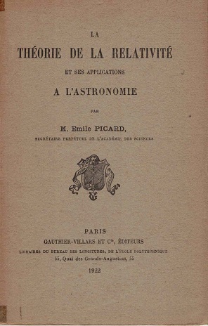 Bild des Verkufers fr La thorie de la relativit et ses applications a l'astronomie zum Verkauf von Antiquariaat van Starkenburg