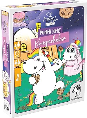 Pegasus 20035G - Pummel & Friends, Pummelomis Knusperkekse, Spieldeckelspiel, Bierdeckelspiel für...