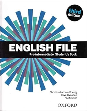 Immagine del venditore per English File Third Edition Pre Intermediate Student Book (Uk) by Christina Latham-Koenig [Paperback ] venduto da booksXpress