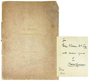 O. Henry Memorial Essay [Inscribed and Signed]