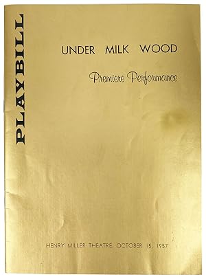 Under Milk Wood Premiere Performance Playbill