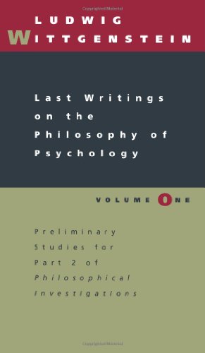 Immagine del venditore per Last Writings on the Philosophy of Psychology, Volume 1 by Wittgenstein, Ludwig [Paperback ] venduto da booksXpress