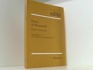 Seller image for Edition als Wissenschaft: Festschrift fr Hans Zeller (editio / Beihefte, 2, Band 2) Festschrift fr Hans Zeller for sale by Book Broker