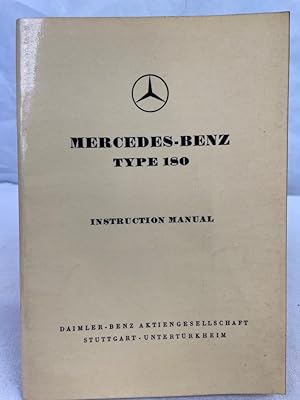 Mercedes-Benz Typ 180, Instruction Manual. EDITION B.