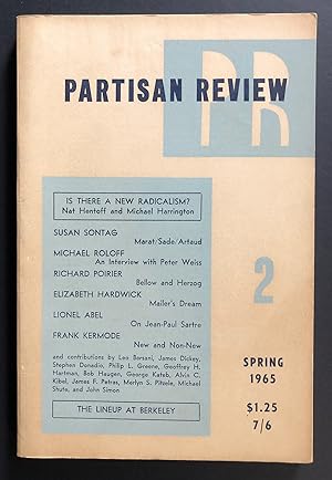 Image du vendeur pour Partisan Review, Volume 32, Number 2 (XXXII; Spring 1965) - includes the first appearance of Susan Sontag's essay Marat/Sade/Artaud mis en vente par Philip Smith, Bookseller