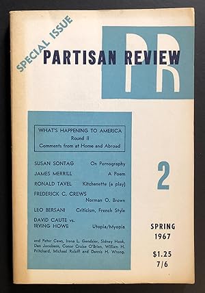 Imagen del vendedor de Partisan Review, Volume 34, Number 2 (XXXIV; Spring 1967) - contains the first appearance of Susan Sontag's essay The Pornographic Imagination (On Pornography) a la venta por Philip Smith, Bookseller