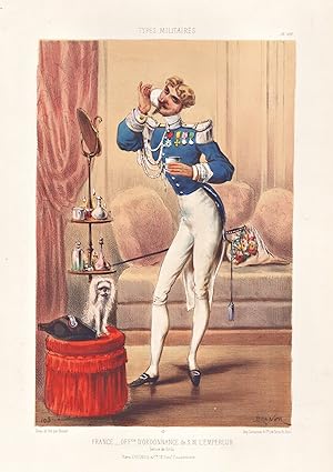 Seller image for France. Off. d'Ordonnance de S.M. L'Empereur" - Frankreich officier Offizier officer Uniform / military Militr army Armee soldier Soldat Karikatur caricature for sale by Antiquariat Steffen Vlkel GmbH