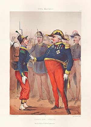 Seller image for France 1864. General" - Frankreich general officer Uniform / military Militr army Armee soldier Soldat Karikatur caricature for sale by Antiquariat Steffen Vlkel GmbH