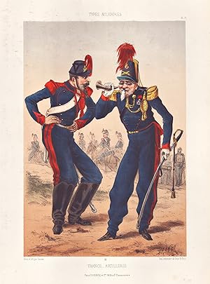 Seller image for France. Artillerie" - Frankreich Uniform / military Militr army Armee soldier Soldat Karikatur caricature for sale by Antiquariat Steffen Vlkel GmbH