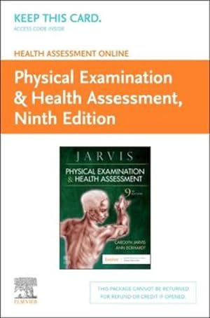 Seller image for Health Assessment Online for Physical Examination and Health Assessment (Access Code) by Jarvis PhD APN CNP, Carolyn [Printed Access Code ] for sale by booksXpress
