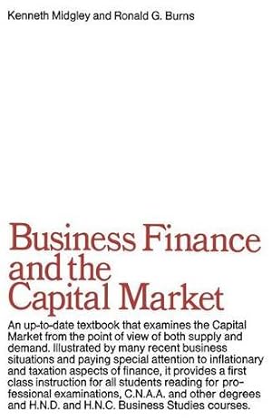 Imagen del vendedor de Business Finance & the Capital Market (Papermacs) by Midgley, K. [Paperback ] a la venta por booksXpress