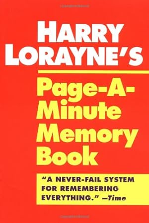 Seller image for Harry Lorayne's Page-a-Minute Memory Book by Lorayne, Harry [Paperback ] for sale by booksXpress