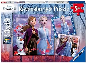 Ravensburger 05011 - Disney Frozen II, Die Reise beginnt, Die Eiskoenigin, Puzzle, 3x49 Teile